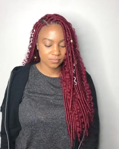 Sexy Burgundy faux locs