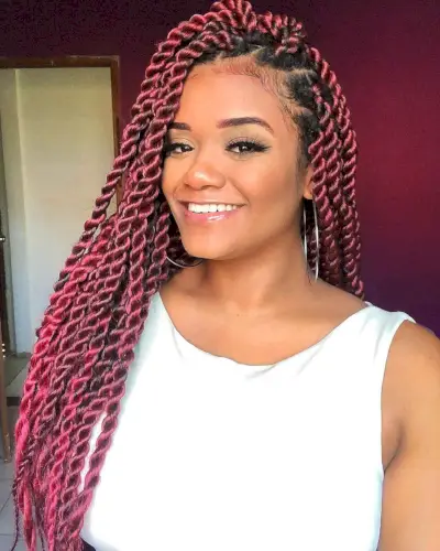 Thick twist braids with box parts