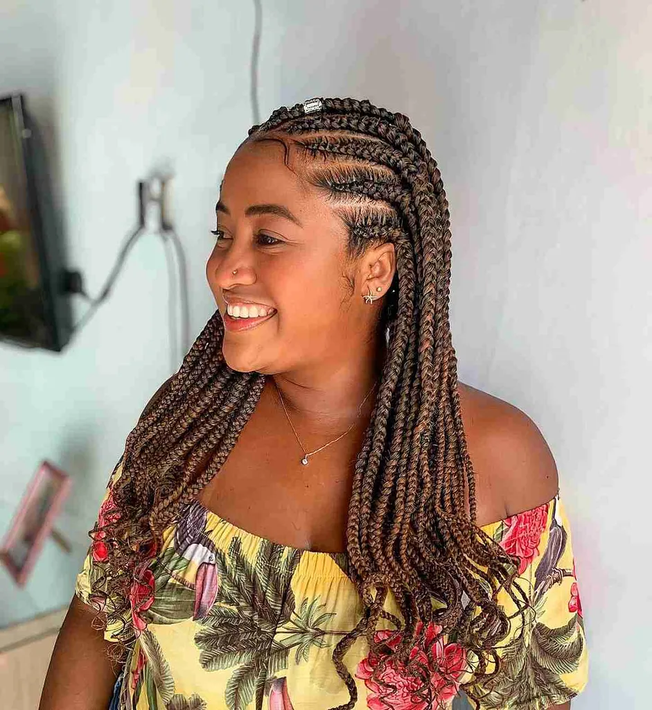 波状の端を持つ大きな女神の三つ編み' title=