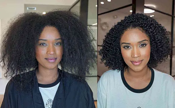 Short Naturally Dense Curls for black women