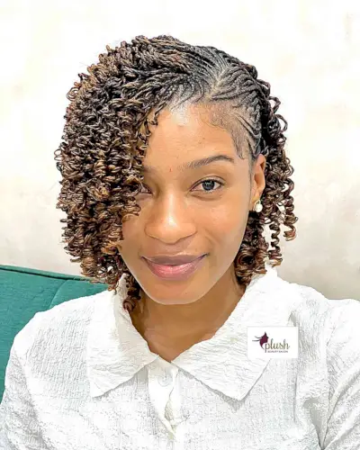 Short and Natural Cornrows and 2-Strand Twists with Highlights for Black Women