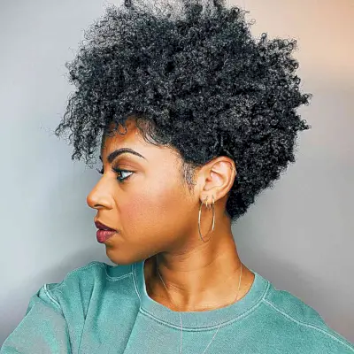 Short natural tapered curls