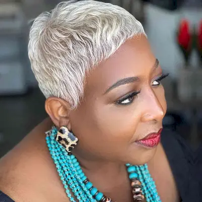 Amazing Relaxed Pixie Cut for Black Women with Natural Texture