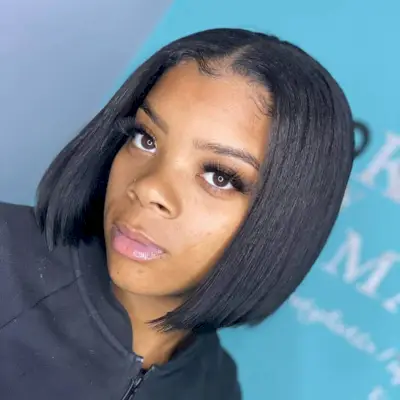 middle part sew in bob