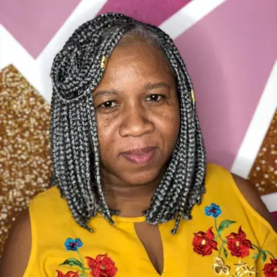Cornrows hairstyle for mature black women