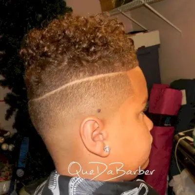 Curly Top Fade hairstyle
