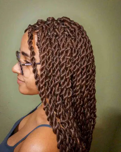 Auburn Brown Jumbo Box Twist Braids