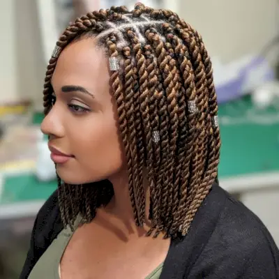 Vivid bob twist braids