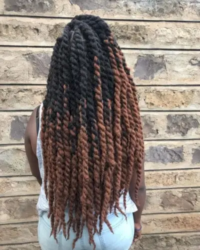 Amazing waist-length jumbo twist braids
