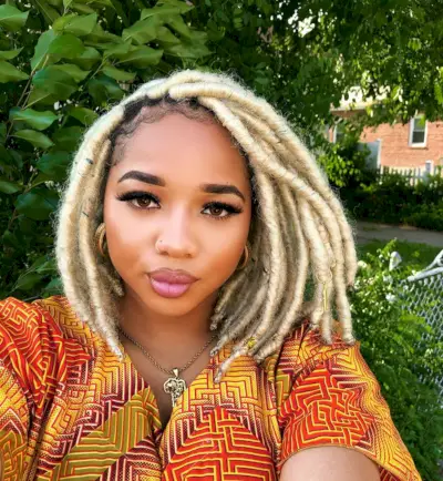 short blonde faux locs
