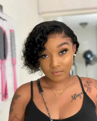 Beautiful Asymmetrical Pixie Cut for Black Women