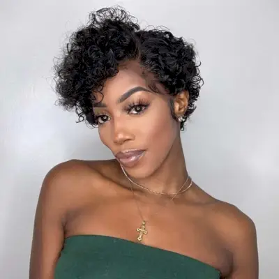 Pixie Haircut for Black Women with Curly Hair