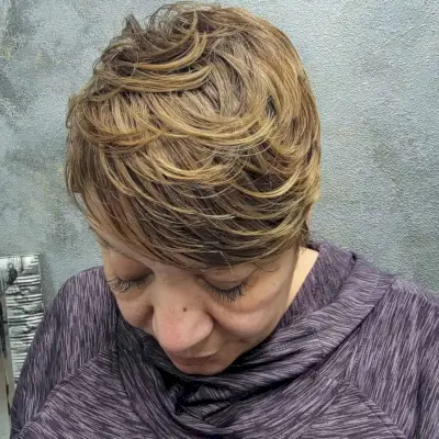 Wavy Pixie for Older Black Women