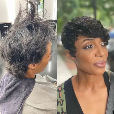 Polished Pixie Cut for Black Women with short hair