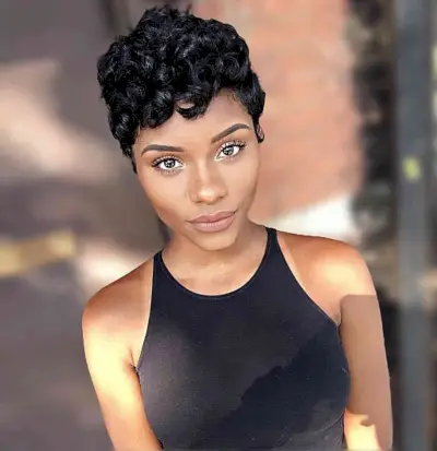 Relaxer-Free Pixie Cut for Black Women