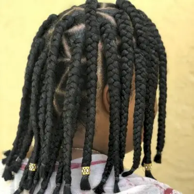 chunky medium box braids
