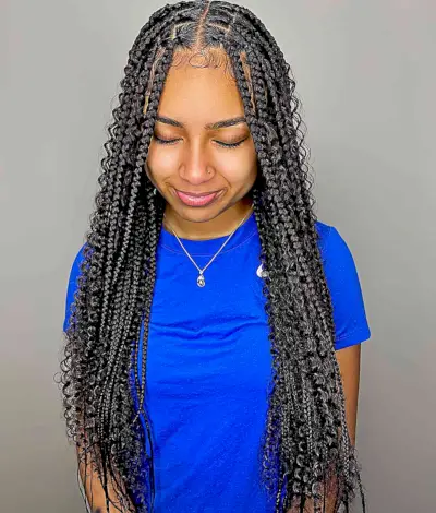 Waist-Length and No-Knots Large Goddess Braids