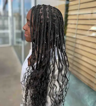 Boho Goddess Braids with Wavy Ends