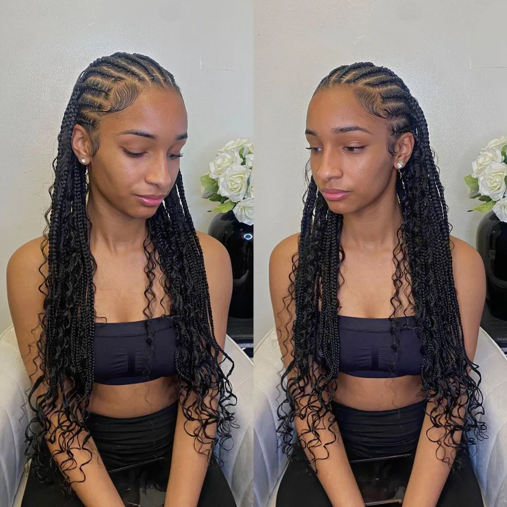 צמות בוהו סרוגות ארוכות מאוד ללא קשרים' title=