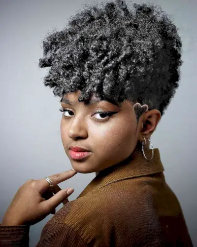 Unique Natural Tapered Cut on Pixie