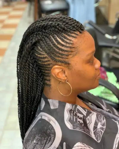 mohawk braids for women with black hair