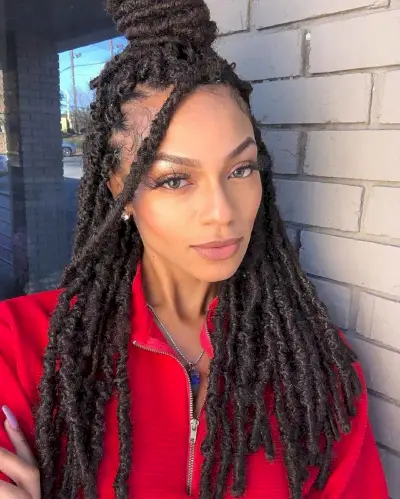 Trendy half-braided crochet hair