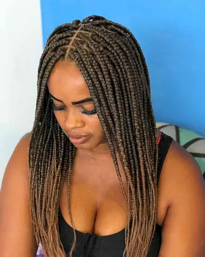 Dark Brown Box Braids