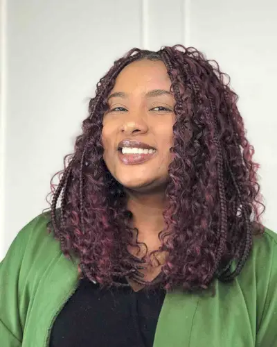 Relaxed Box Braids for Mid-Length Hair