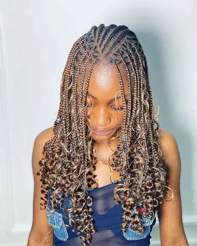 Medium-Length Micro Tribal Braids