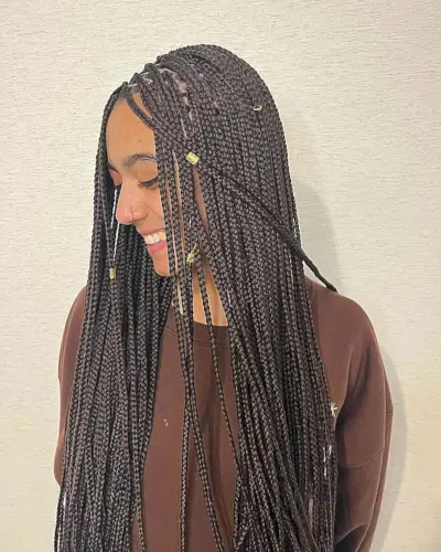 Very Long Small Micro Braids with Cuffs