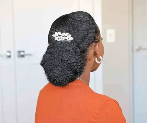 Low Twisted Updo for Black Women