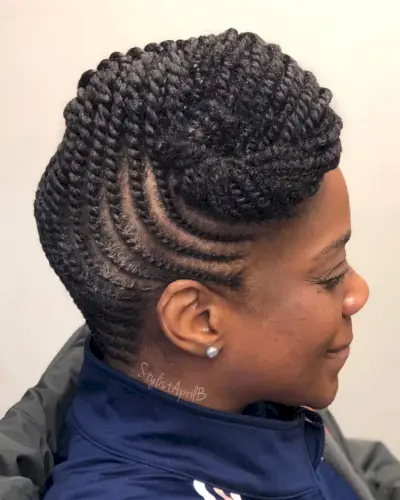 Fresh kinky twist updo