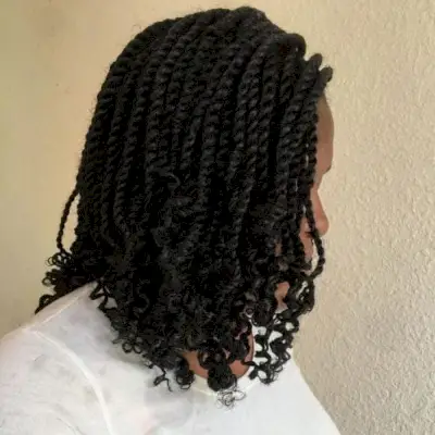 Healthy curly kinky twists