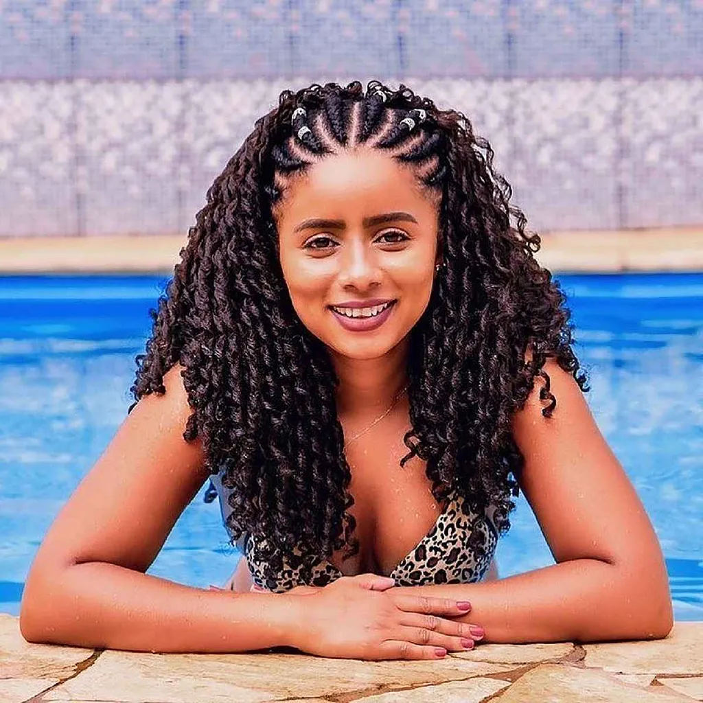 Wunderschöne Cornrows und Häkelzöpfe' title=