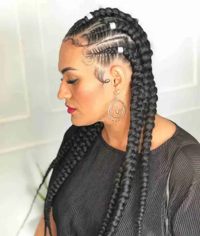 Jumbo Box Braids for Long Hair