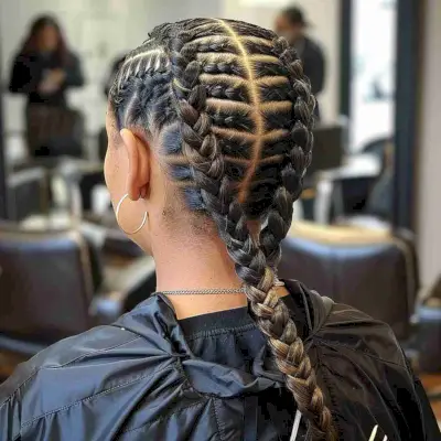 Feed-in fishbone braids