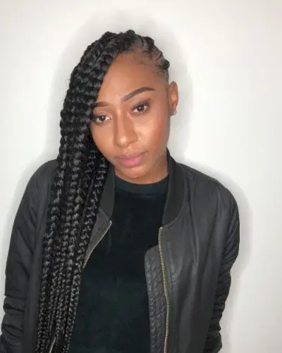 Thick feed-in braids