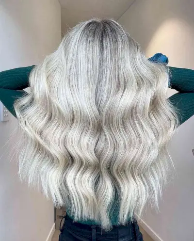 Gorgeous Blonde Silver Waves