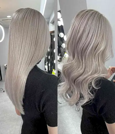 Gorgeous Silvery Blonde Long Hair