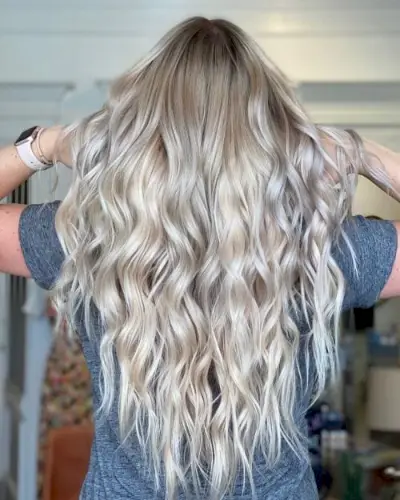 Platinum Silver Blonde Balayage