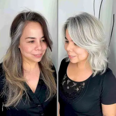 Cute Silver-Blonde Transformation