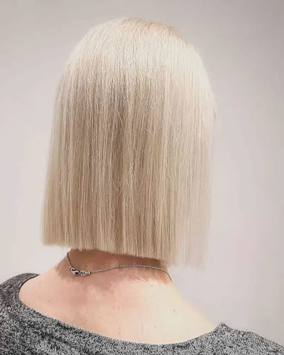 Bleached and Toned White Blonde Hair Color