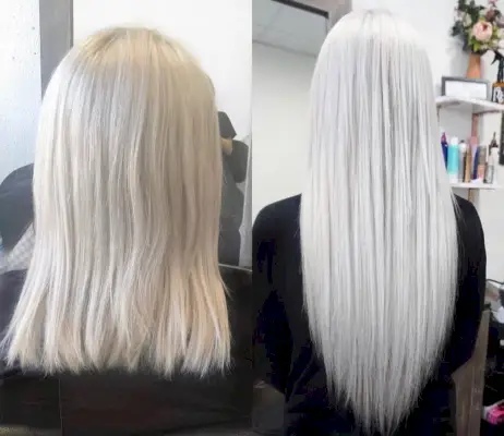 White Blonde Before and After Makeover