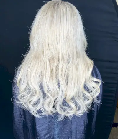 Yummy White buttery blonde hair color