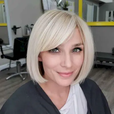 pale white bob