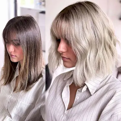 Rooted with a Barbie-Inspired White-Blonde Color