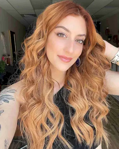 Long Strawberry Blonde Hair