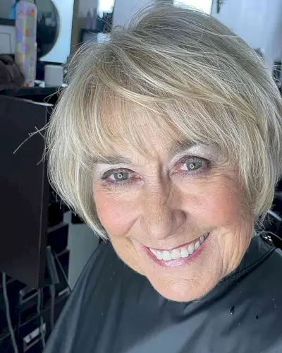 Dimensional Strawberry Blonde Lowlights on a Bob Cut