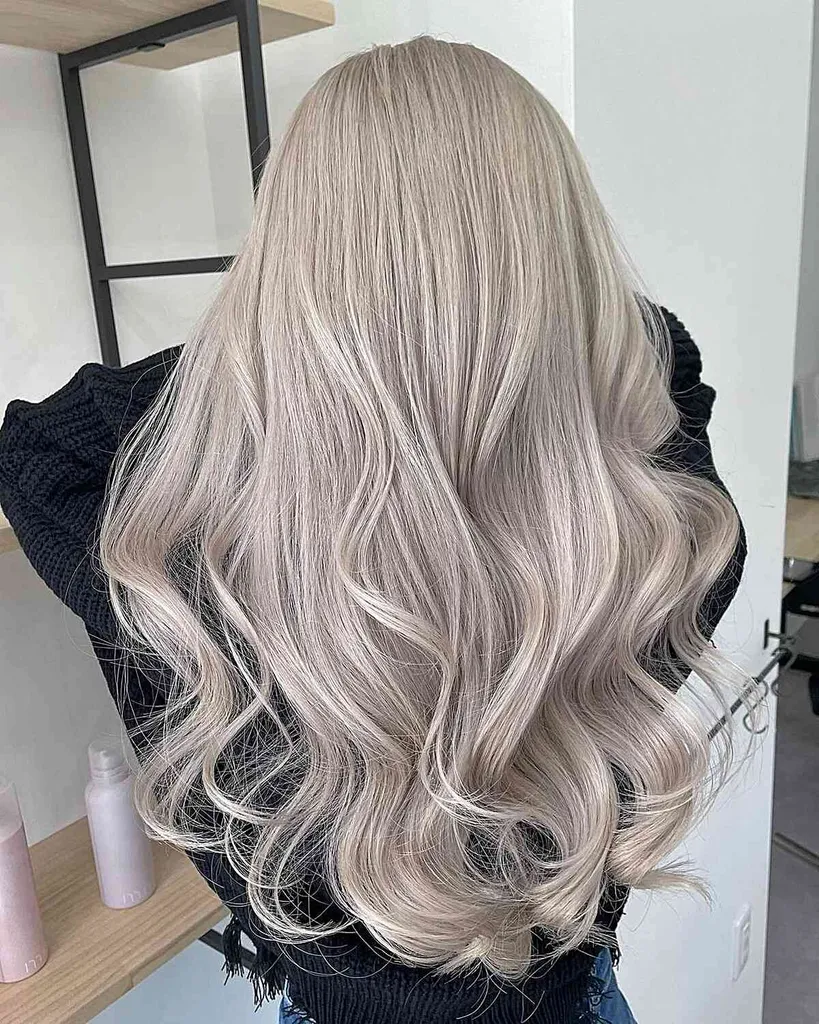 Pelo Largo Rubio Blanco Pálido' title=