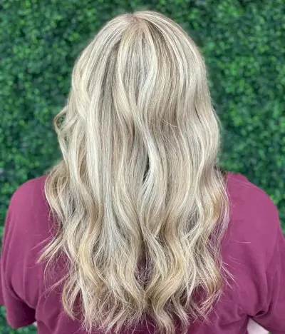 Bleach Blonde Hair with Lowlights